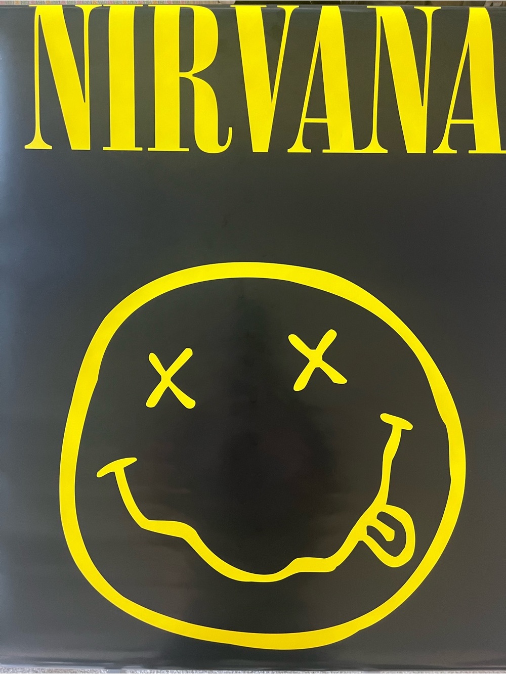 NIRVANA Black and Yellow Smiley Logo Poster Aprox Size 24x36 Inches